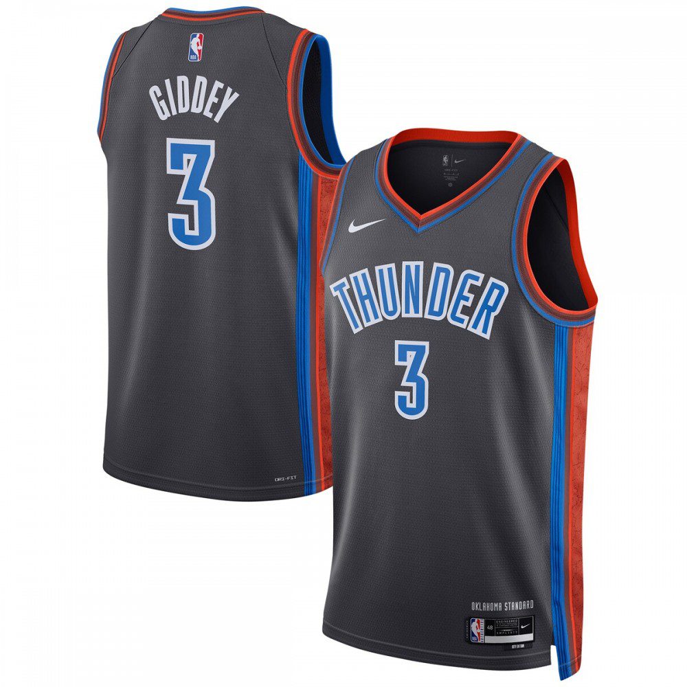 Josh Giddey Oklahoma City Thunder Unisex 2022/23 Swingman Jersey - City Edition - Gray-Pro Kit Vault | Brand New 26/27 Sports Jerseys